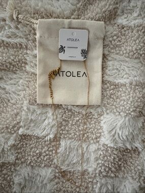 NWT Atolea Beaded Gold Chain Necklace
